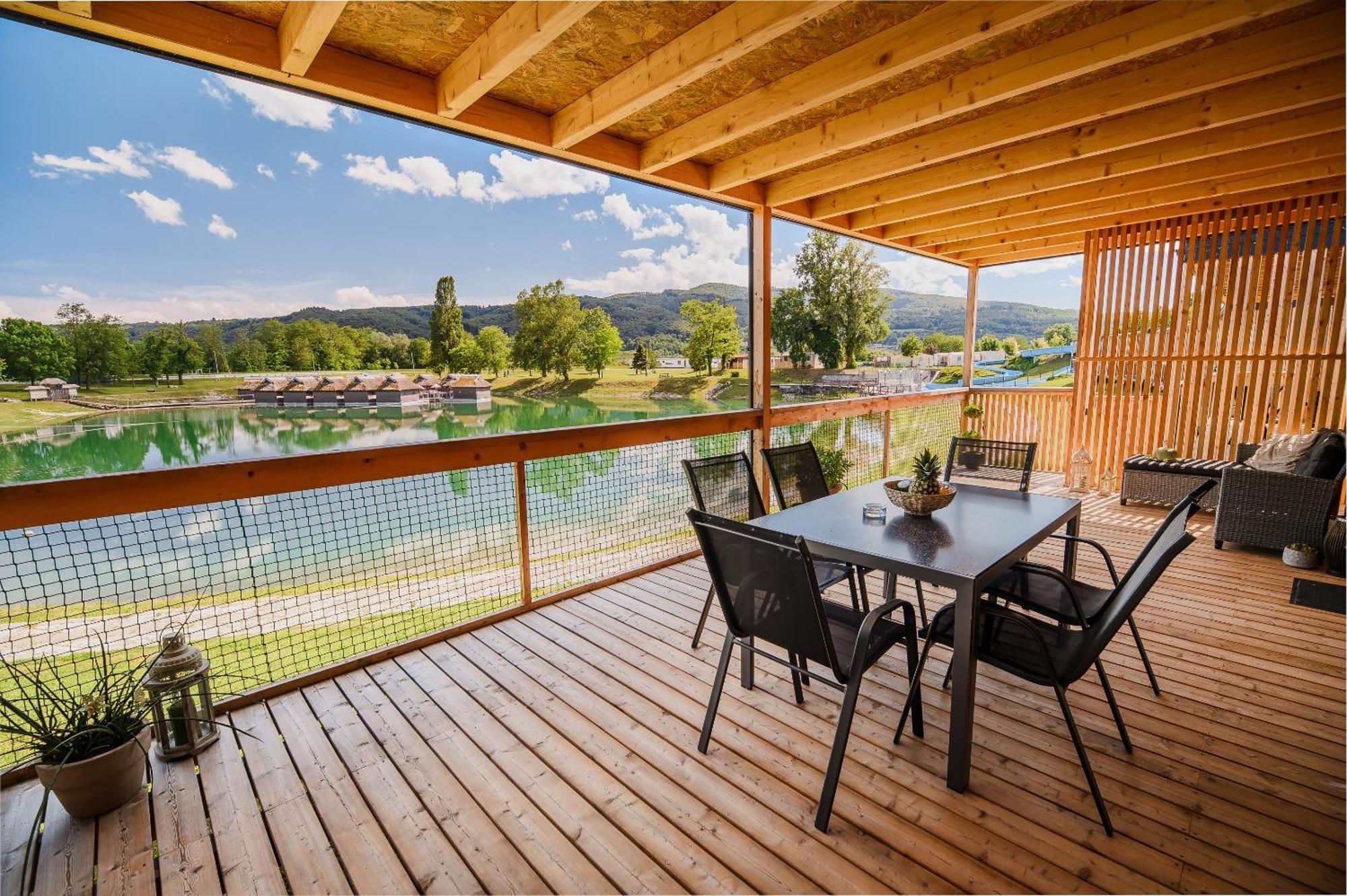 Deluxe Lake View Mobile Homes With Thermal Riviera Tickets Catez ob Savi Exteriör bild